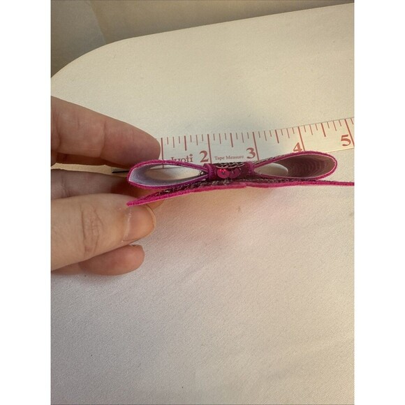 PINK SEQUIN DIMENSIONAL BOW Iron On Patch Applique Trims - Picture 11 of 12
